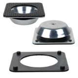 MAE-GUUL-QUADR-NBR-SW - Rubber pad for Machine Mounts, Failsafe or not Failsafe, with square Flange