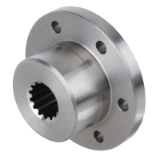 DIN 5480-ABN-ZW-C45 - Flanged Hubs for Toothed Shafts DIN 5480, Steel C45, Module 1.25
