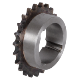 MAE-KR-KRTG-08B-1-C45 - Sprockets KRTG with One-Sided Hub for Taper Bushes, Teeth induction hardened, ISO 08 B-1, Pitch 1/2 x 5/16“