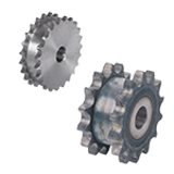 Double-Sprockets ZRE and ZREG for two Single-Strand Roller Chains, Teeth hardened / not hardened