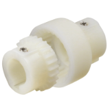 MAE-ZK-BW-PA6.6 - Curved-Tooth Gear Couplings BW, Material Polyamide 6.6, mounted