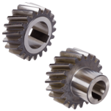 MAE-PSZR-SV-M2-B28-ST-GUS - Precision Spur Gears, Helical Tooth System, Case Hardened, with Ground Tooth Flanks, Module 2