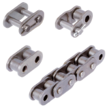 Single-Strand Roller Chains Similar to DIN ISO 606 (formerly DIN 8187), with straight plates, Stainless Steel
