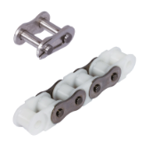 Chains KE and KE-Eco, similar to DIN ISO 606 (formerly DIN 8187), Plastic with Stainless Steel