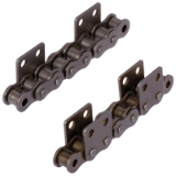 DIN ISO 606-E-RK-FL-M2-4XP - Roller Chains with Wide Straight Attachments Similar to DIN ISO 606 (formerly DIN 8187-2), Version M2, Attachment distance 4 x p