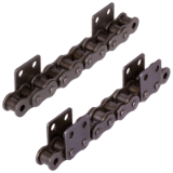DIN ISO 606-E-RK-FL-M2-6XP - Roller Chains with Wide Straight Attachments Similar to DIN ISO 606 (formerly DIN 8187-2), Version M2, Attachment distance 6 x p