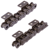 DIN ISO 606-E-RK-K2-WL-4XP - Roller Chains with Wide Bent Attachments DIN ISO 606 (formerly DIN 8187-2), Version K2, Attachment distance 4 x p