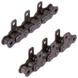 DIN ISO 606-E-RK-FL-M1-2XP - Roller Chains with Slim Straight Attachments DIN ISO 606 (formerly DIN 8187-2), Version M1, Attachment distance 2 x p