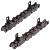DIN ISO 606-E-RK-FL-M1-6XP - Roller Chains with Slim Straight Attachments DIN ISO 606 (formerly DIN 8187-2), Version M1, Attachment distance 6 x p