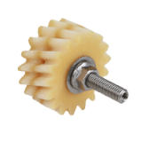 MAE-PU-SCHZR-SCH-SA-A - PU Lubricating Gears, Helical Toothed, Axial Lube Port