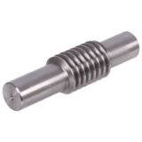 MAE-SW-ST-0.5-2-1GG-RH - Worm Shafts Made from Steel with Centring Hole, Milled, Single-Thread, Right Hand