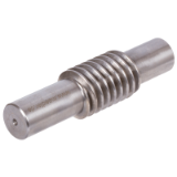 MAE-SW-C45-3-4-2GG-RH - Worm Shafts Made from Steel C45 Whirled with Centring Hole, Double-Thread, Right Hand