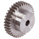 MAE-STZR-M1.59-B12-C45 - Spur Gears Made from Steel C45 with Metric Pitch, Pitch 5 mm (Module 1.59)