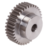 MAE-STZR-M5-MN-B50-C45 - Spur Gears Made from Steel C45, with One-Sided Hub, Module 5, Tooth Width 50 mm