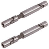 MAE-AZB-PRWG-PWNR-EW - Slip Shafts with Joints PWNR, Stainless, with Needle-Roller Bearings, without or with keyway