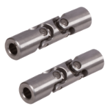 DIN808-PRGW-WDN-DW - Double, Precision Universal Joints WDN with Needle-Roller Bearings, similar to DIN 808, Material steel, without or with keyway