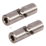 DIN808-PRWG-WER-EG - Single Precision Universal Joints WER Similar to DIN 808, Material stainless steel 1.4301, without or with keyway
