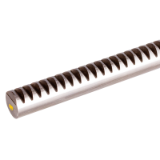 MAE-RD-ZST-M1-M4-RF - Round Gear Racks Made From Stainless Steel, Module 1 to 4