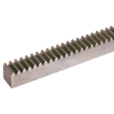 MAE-ZST-M1.59-M3.18-RF - Gear Racks Made from Stainless Steel 1.4305 (Stainless) with metric pitch, Pitch 5mm and 10mm