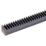 MAE-ZST-M2-M6-C45K-HRC54 - Gear Racks Made from Bright Steel C45K, Tooth area induction hardened, Module 2 to 6