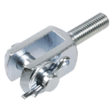 DIN71752-GG-AG-BOSSP - Clevises DIN 71752 with External Thread, Steel zinc-plated