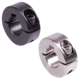 MAE-GESCHL-KLR-N - Shaft Collars, Clamp Collars, Single-Split - Type N, Steel black oxide finish and Stainless Steel