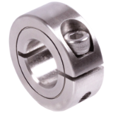 MAE-GESCHL-KLR-ZOLL-RF - 带英寸孔的开槽夹持环，不锈钢