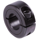 MAE-GESCHL-KLR-ZOLL-STBR - 带英寸孔的开槽夹持环，钢制C45抛光