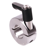 MAE-GESCHL-KLR-K-RF - Shaft Collars, Clamp Collars Single-Split, Type K with Clamping Lever, Stainless