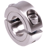 MAE-GET-KLR-ZOLL-RF - 带英寸孔的分体式夹持环，不锈钢