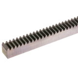 MAE-PR-ZST-M1-M3-ST-VZGUG - Precision Gear Racks Made from Steel 16MnCr5, Tooth Area Induction Hardened, Teeth ground
