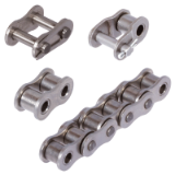 类似于DIN ISO 606（前DIN 8187）的单滚子链，不锈钢材质